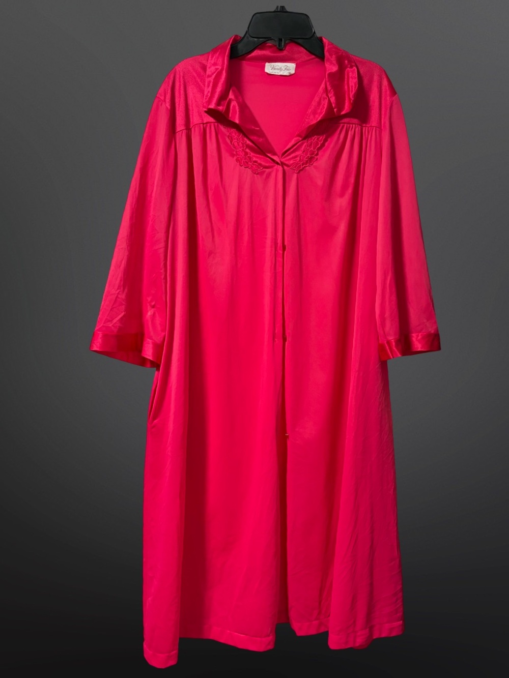 Vanity Fair Vintage 1960’s Hot Pink Women's Nightgown Robe